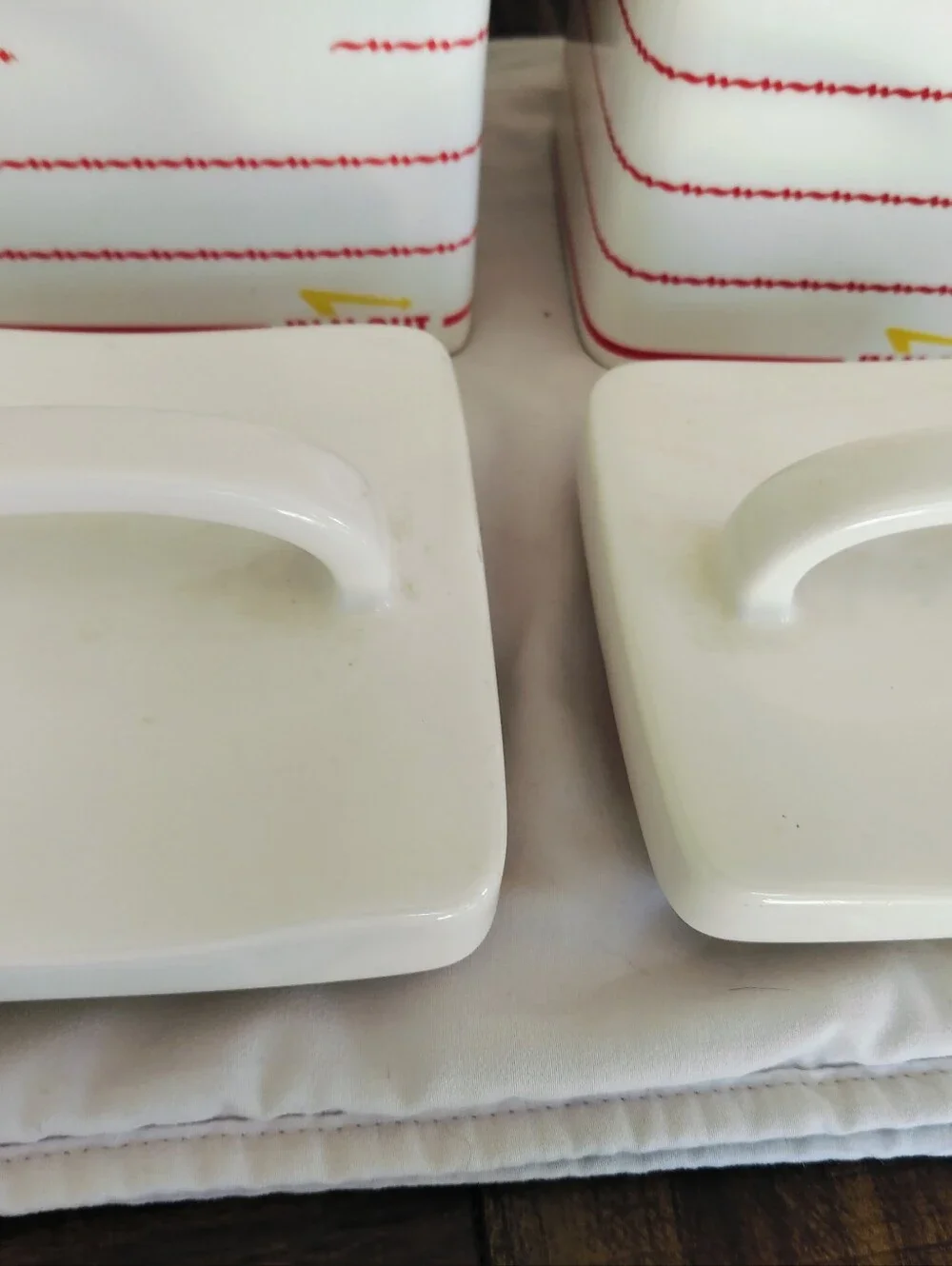 Rare In-N-Out Burger Employee Exclusive Ceramic Canister Set (2 Jars) - Limited